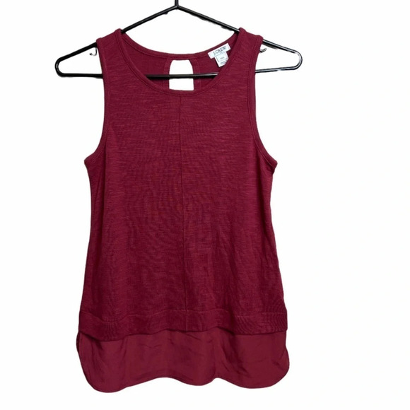 J Crew burgundy  tank top Sz XXS - Picture 11 of 11